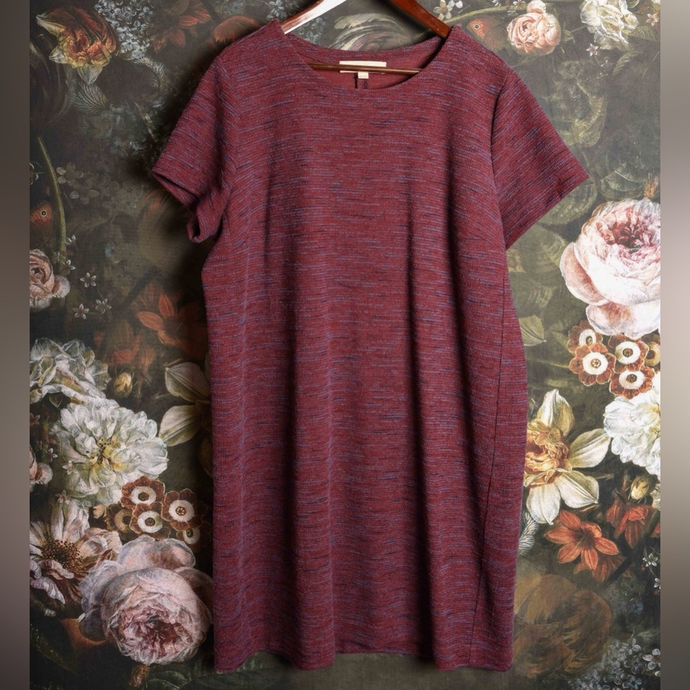 LOFT purple tweedy dress short sleeves size XXL